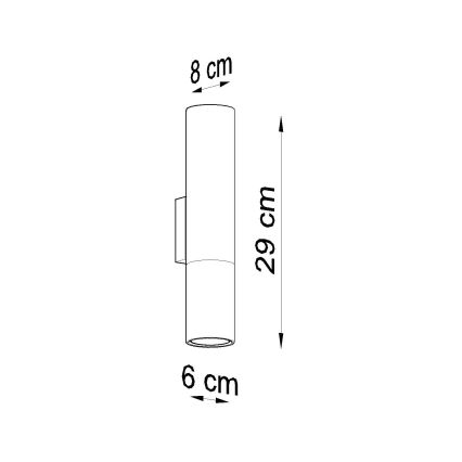 Væglampe LOOPEZ 2xGU10/10W/230V sort/guldfarvet