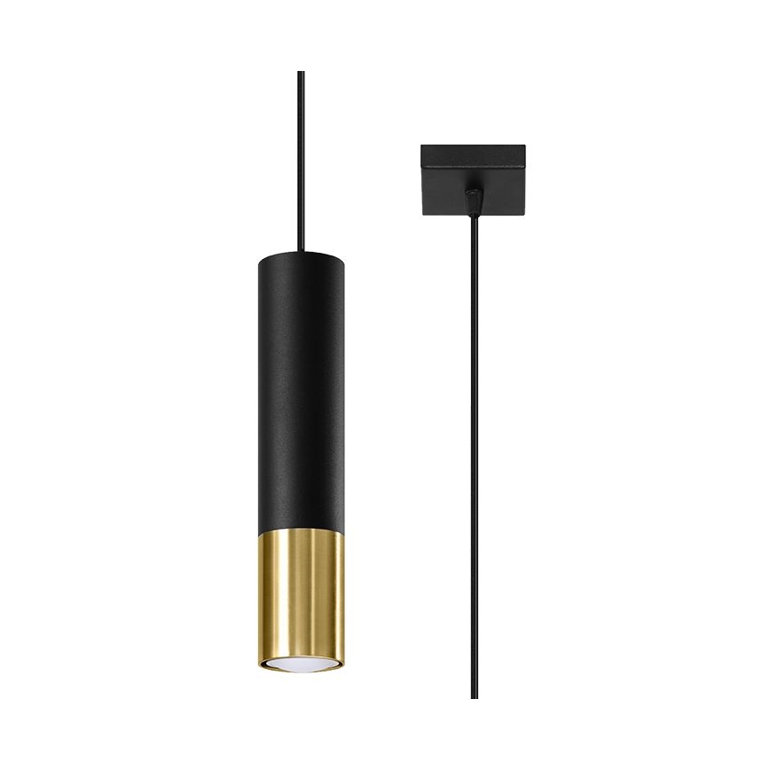 Pendel LOOPEZ 1xGU10/40W/230V sort/gylden