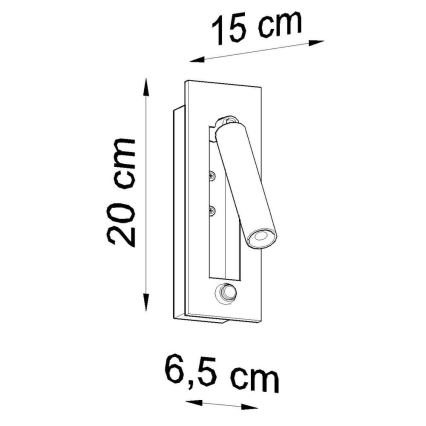 Vægspot ENIF 1xG9/12W/230V