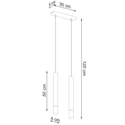 Pendel VIZIER 2xG9/40W/230V sort