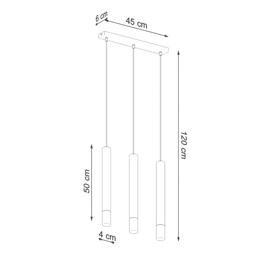 Pendel VIZIER 3xG9/12W/230V sort