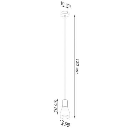 Pendel QUBIC 1xE27/60W/230V beton/Birk/bøg