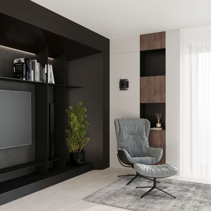 Væglampe HESTIA 1xG9/40W/230V sort