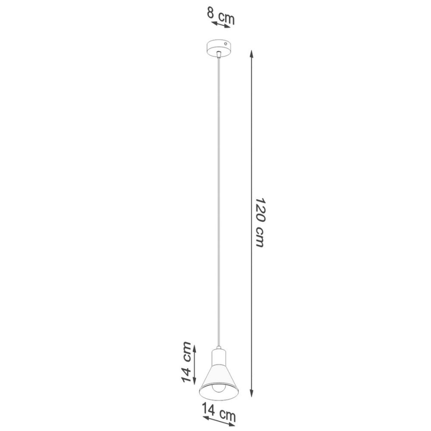 Pendel TALEJA 1xE27/60W/230V hvid