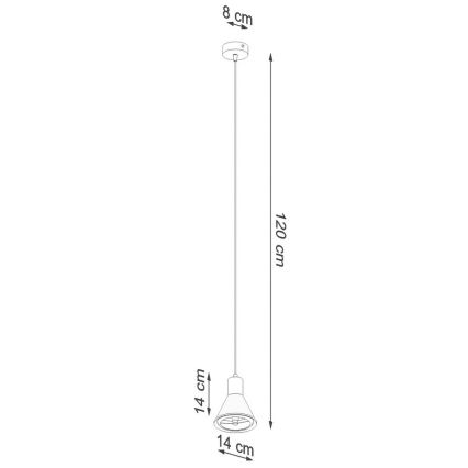 Pendel TAZILA 1xES111/60W/230V hvid