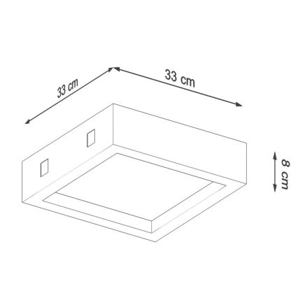 LED loftlampe RIZA LED/18W/230V beton