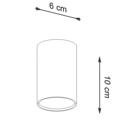 Spotlampe LAGOS 1xGU10/10W/230V 10 cm hvid