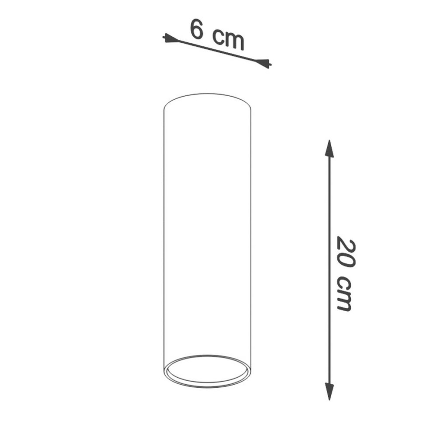 Spotlampe LAGOS 1xGU10/10W/230V 20 cm hvid
