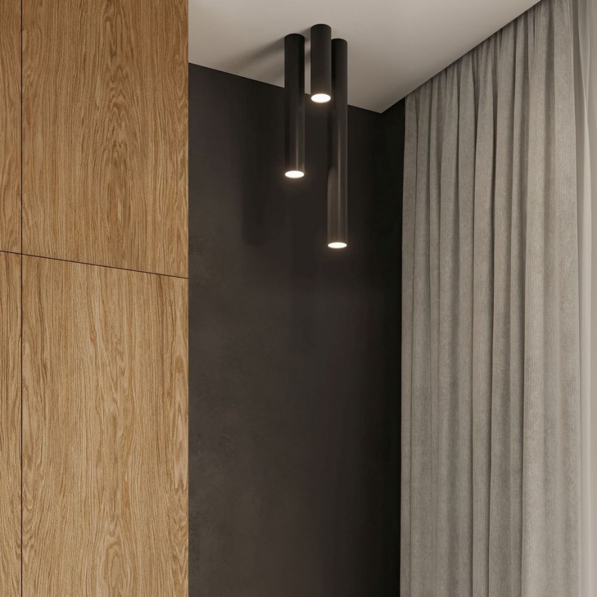 Spotlampe LAGOS 1xGU10/10W/230V 10 cm sort