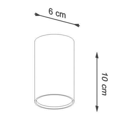 Spotlampe LAGOS 1xGU10/10W/230V 10 cm sort