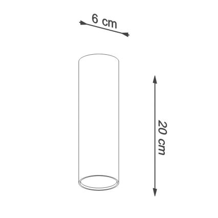 Spotlampe LAGOS 1xGU10/10W/230V 20 cm sort