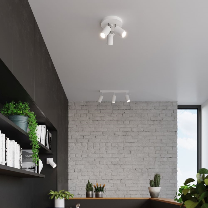 Spotlampe RING 3xGU10/10W/230V hvid