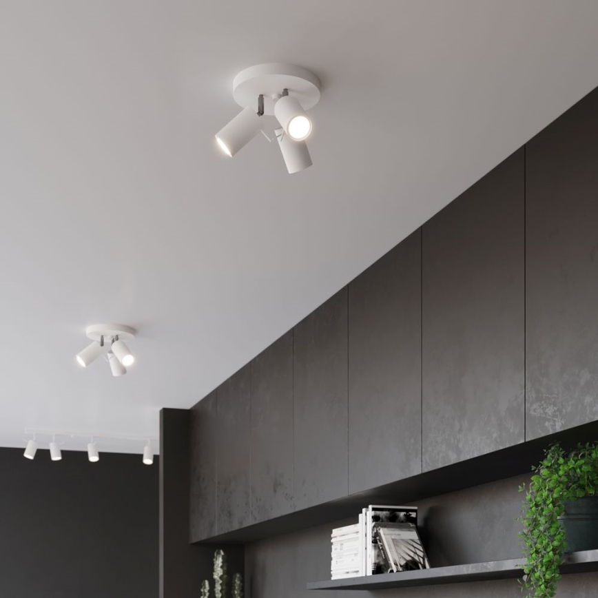 Spotlampe RING 3xGU10/10W/230V hvid