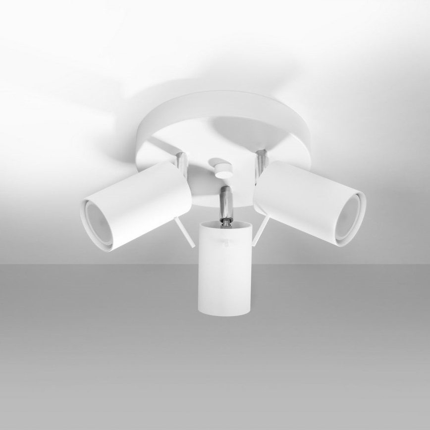 Spotlampe RING 3xGU10/10W/230V hvid