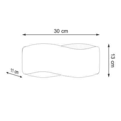 Væglampe TILA 1xG9/40W/230V 30 cm hvid