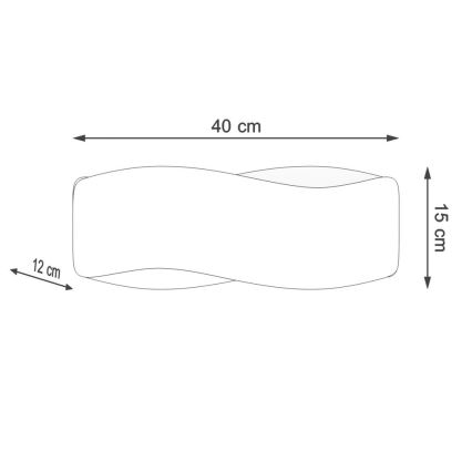 Væglampe TILA 2xG9/40W/230V 40 cm sort