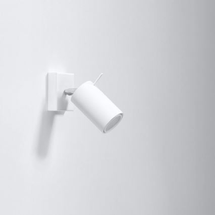 Vægspot RING 1xGU10/10W/230V hvid