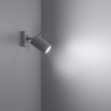 Vægspot RING 1xGU10/10W/230V hvid