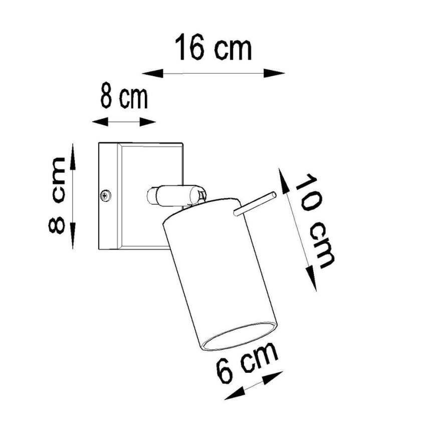 Vægspot RING 1xGU10/10W/230V hvid