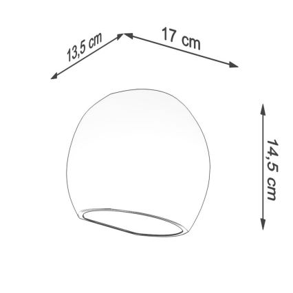 Væglampe GLOBE 1xE27/60W/230V skinnende hvid