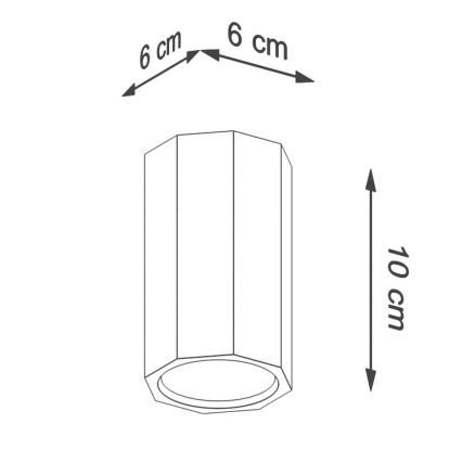 Spotlampe ZEKE 1xGU10/40W/230V 10 cm eg