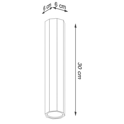 Spotlampe ZEKE 1xGU10/40W/230V 30 cm eg