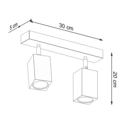 Spotlampe KEKE 2xGU10/40W/230V eg