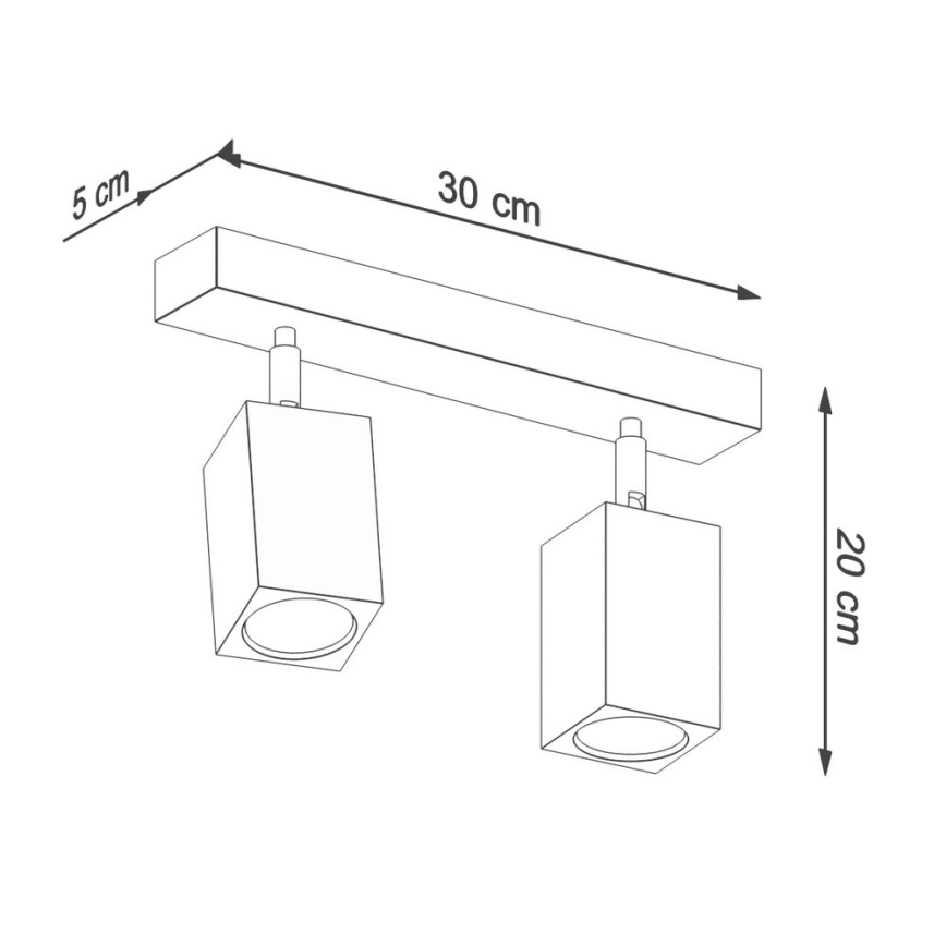 Spotlampe KEKE 2xGU10/40W/230V eg