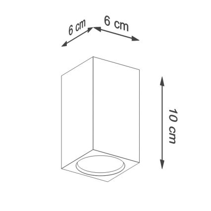 Spotlampe KEKE 1xGU10/40W/230V 10 cm eg