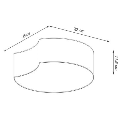 Loftlampe CIRCLE 2xE27/60W/230V hvid