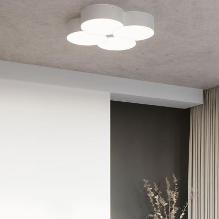 Loftlampe CIRCLE 6xE27/60W/230V hvid