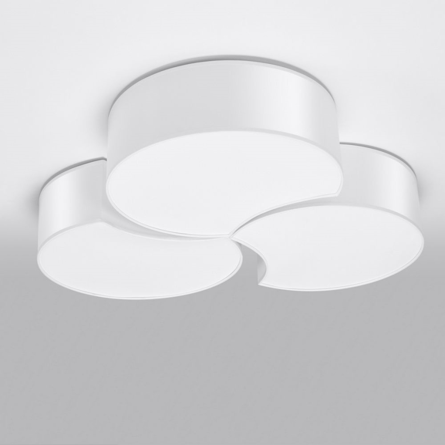 Loftlampe CIRCLE 6xE27/60W/230V hvid