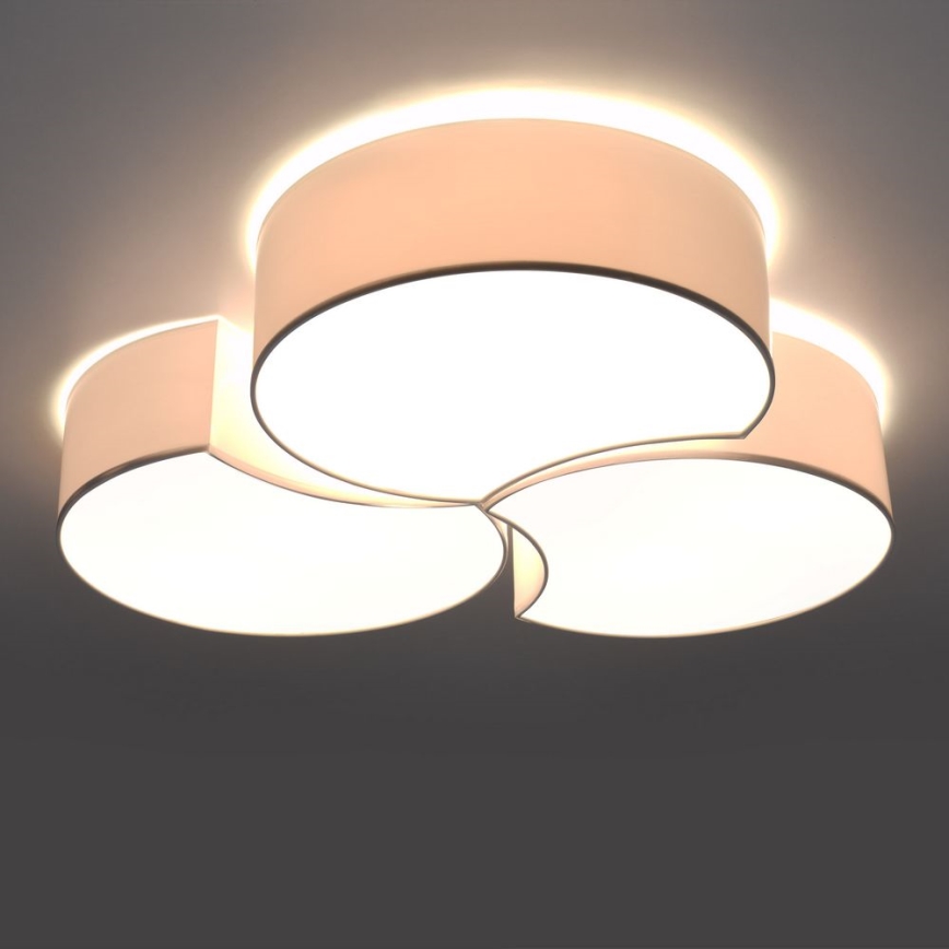 Loftlampe CIRCLE 6xE27/60W/230V hvid
