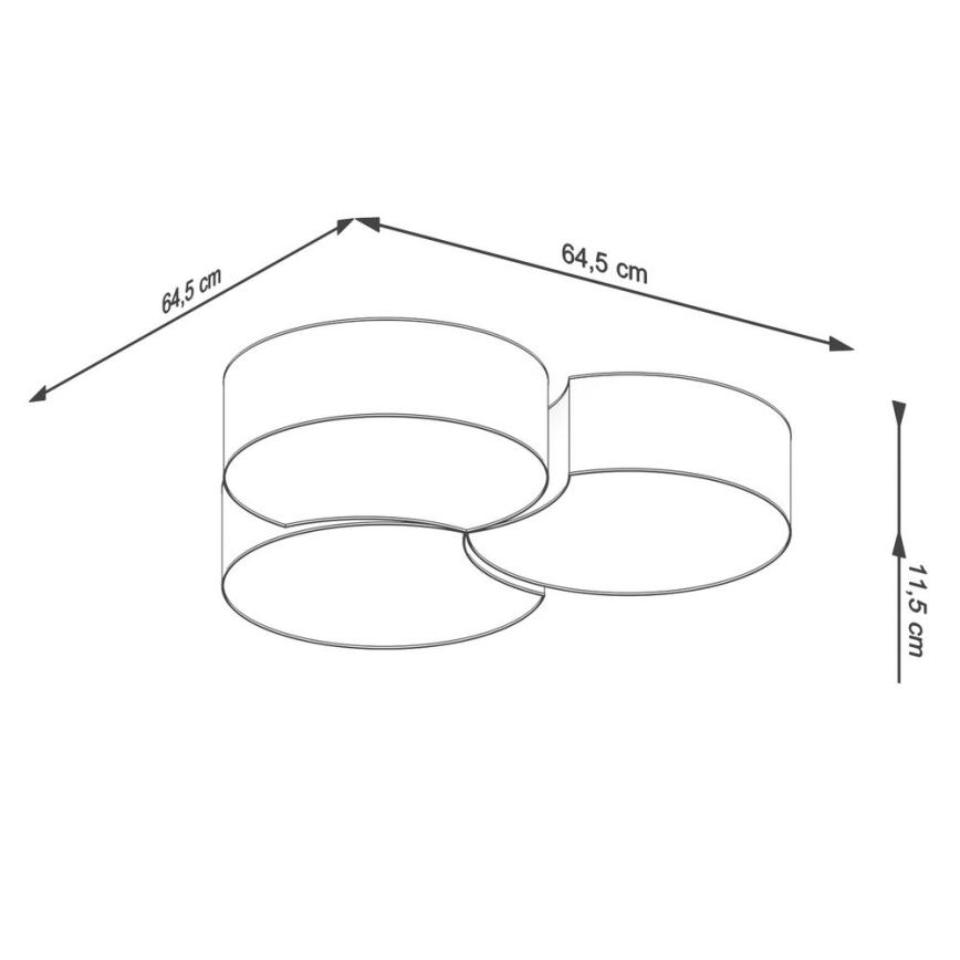 Loftlampe CIRCLE 6xE27/60W/230V hvid
