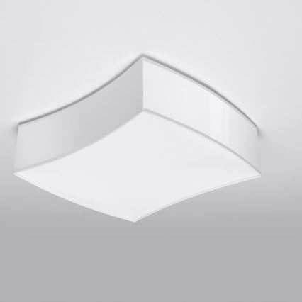 Loftlampe SQUARE 2xE27/60W/230V hvid