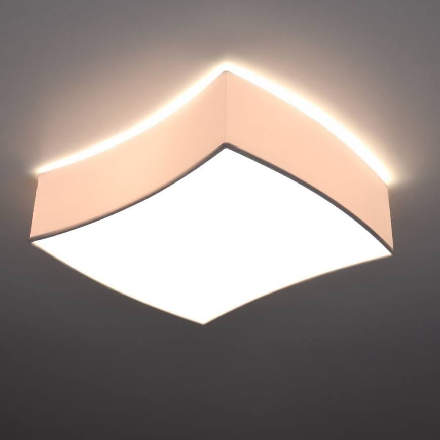 Loftlampe SQUARE 2xE27/60W/230V hvid