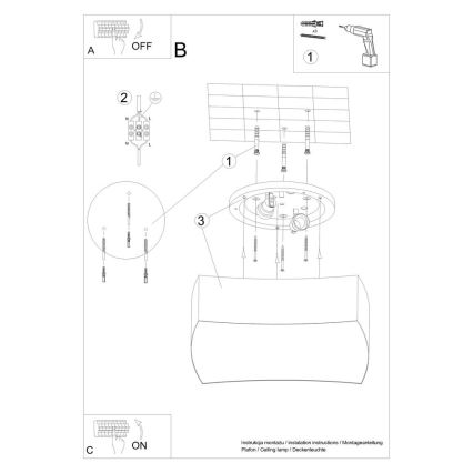 Loftlampe SQUARE 2xE27/60W/230V hvid