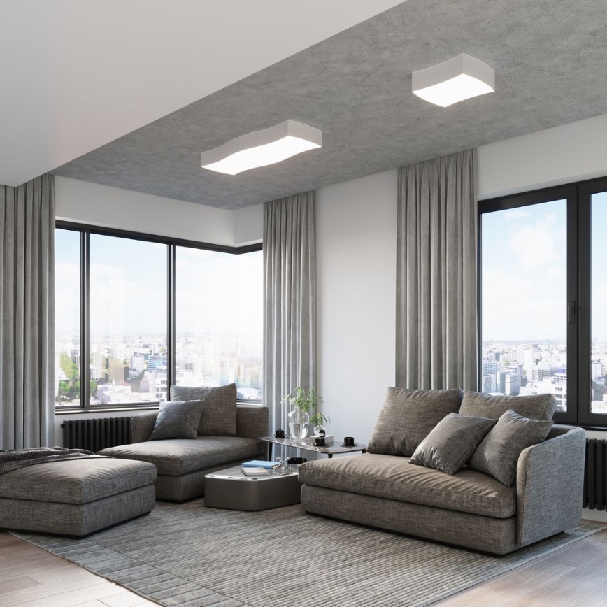 Loftlampe SQUARE 6xE27/60W/230V hvid