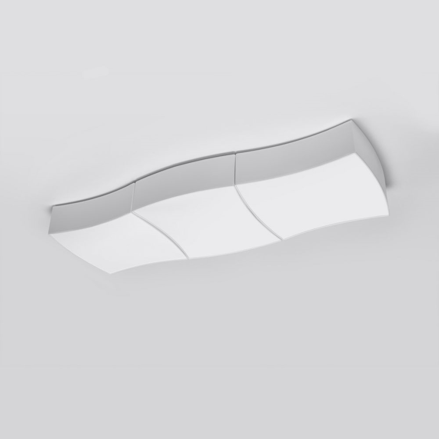 Loftlampe SQUARE 6xE27/60W/230V hvid