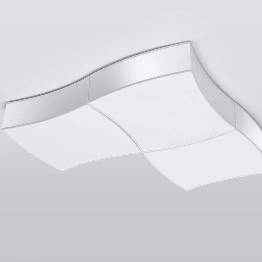 Loftlampe SQUARE 6xE27/60W/230V hvid