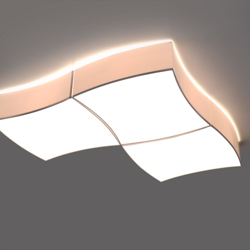 Loftlampe SQUARE 6xE27/60W/230V hvid