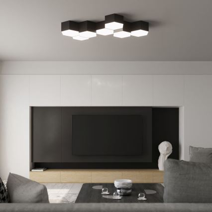 Loftlampe SUNDE 2xE27/60W/230V 11,5 cm sort