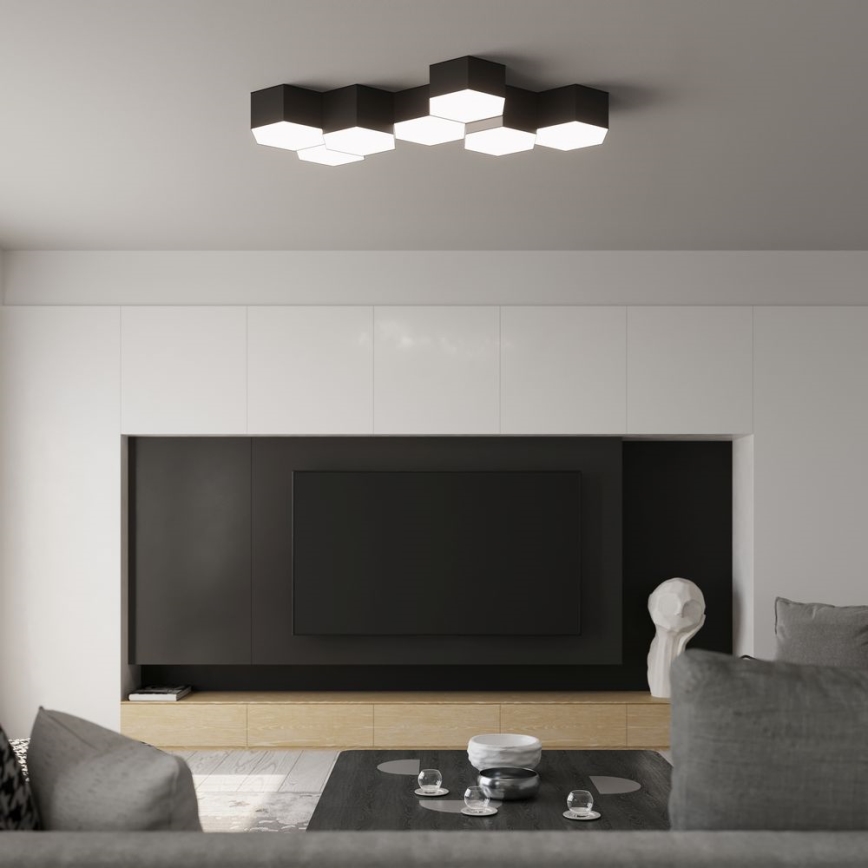 Loftlampe SUNDE 2xE27/60W/230V 11,5 cm sort