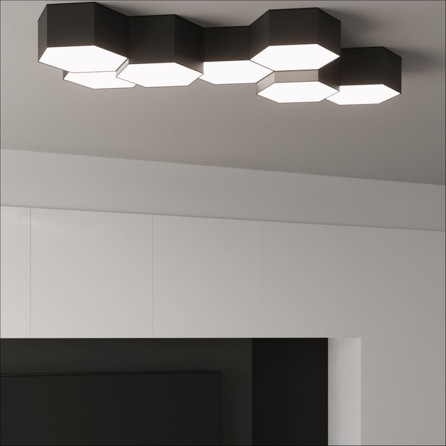Loftlampe SUNDE 2xE27/60W/230V 11,5 cm sort