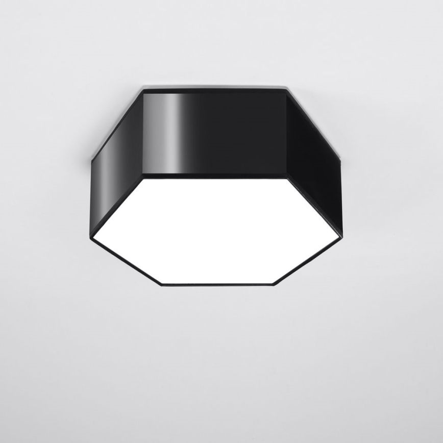 Loftlampe SUNDE 2xE27/60W/230V 11,5 cm sort