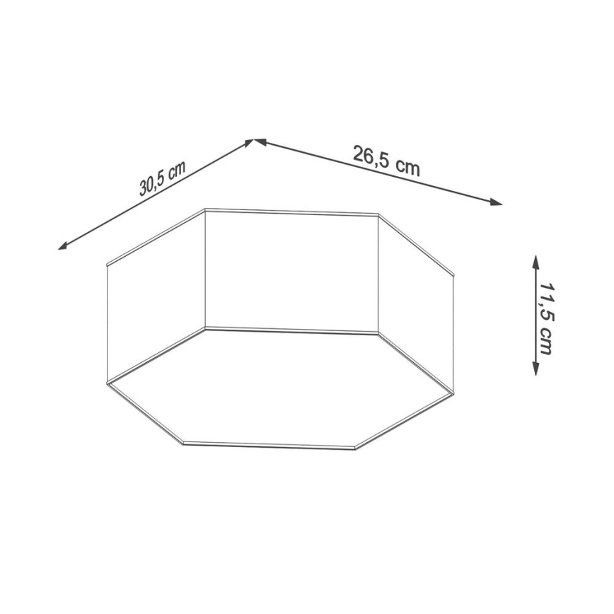 Loftlampe SUNDE 2xE27/60W/230V 11,5 cm sort