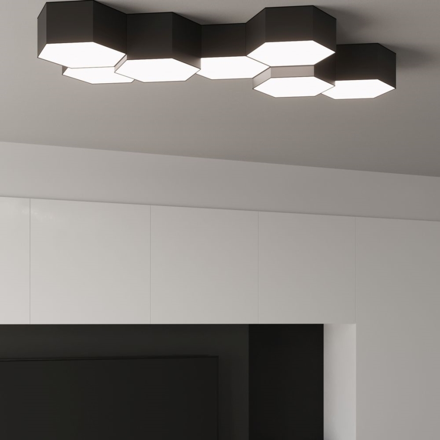 Loftlampe SUNDE 2xE27/60W/230V 15,5 cm sort
