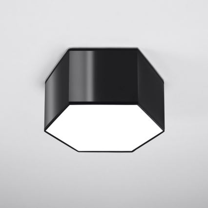 Loftlampe SUNDE 2xE27/60W/230V 15,5 cm sort