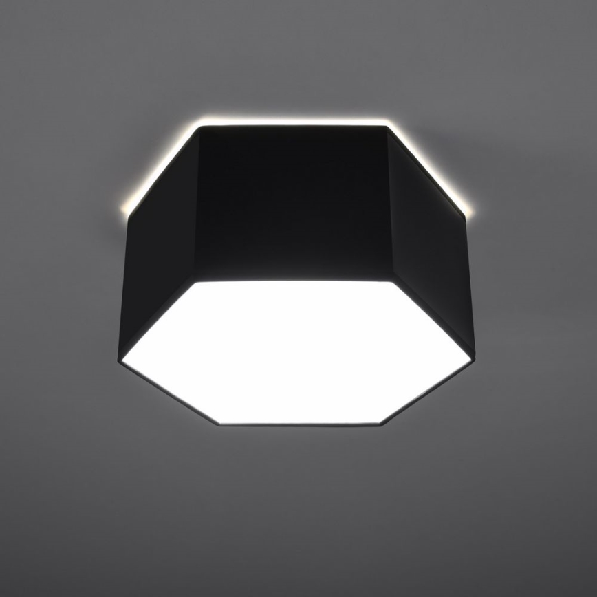 Loftlampe SUNDE 2xE27/60W/230V 15,5 cm sort