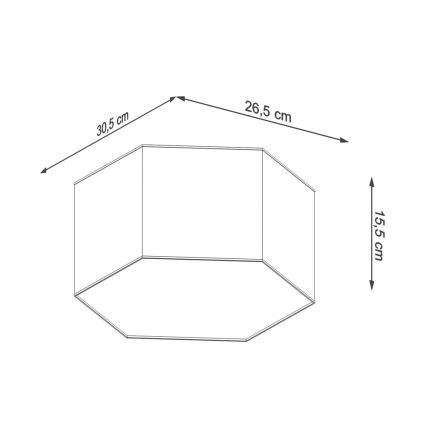 Loftlampe SUNDE 2xE27/60W/230V 15,5 cm sort